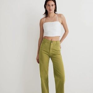 MADEWELL Emmett Wide Leg - Garmet Dyed size 26 NM363 NWT Color is artichoke